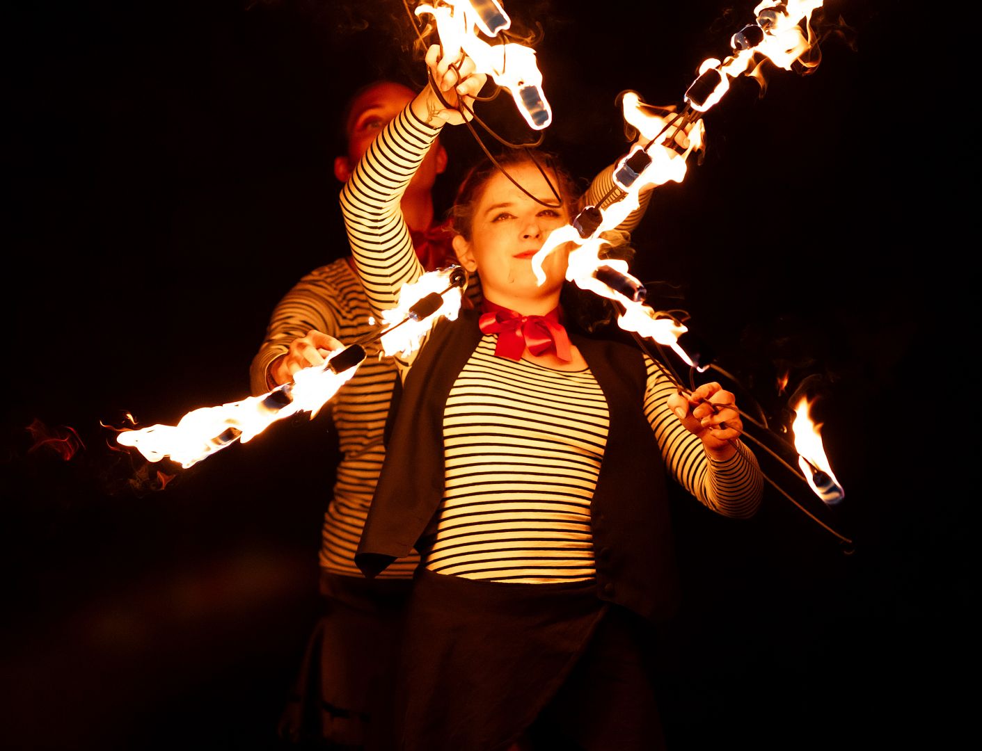 Ohnivá show na oslavě 50. narozenin na Vysočině