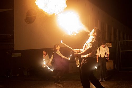 Fire show at the arborist ball in Brno